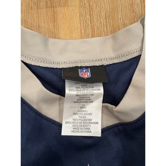 Girls Youth Navy Dallas Cowboys Tutu Tailgate Game Day Outfit - Picture 2 of 7